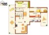 Wundervolle Penthouse Wohnung, Arenal, Meerblick, 65qm, 2 Dachterrassen, 3SZ, moderne Küche, Kamin - Grundriss