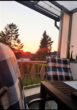 RESERVIERT !!! Sonnenverwöhnte *Wohnoase* Familienfreundlich, individuell, viel Platz.... - Terrasse mit Sonnenuntergang