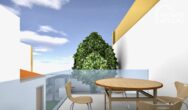 Wohntraum: Design-Stadthaus top saniert, 3 SZ, 200 qm, Klima, Fussbodenheizung, Pool, Kamin, Garten - Illustration Terrasse OG