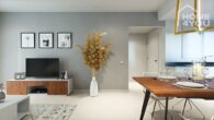 Moderne Neubau-Wohnung mit Pool, EG 98 qm, 2 SZ, 2 Bäder, Top-Lage der Cala Murada - Visualisierung Wohnzimmer 1
