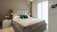 Moderne Neubau-Wohnung mit Pool, EG 98 qm, 2 SZ, 2 Bäder, Top-Lage der Cala Murada - Visualisierung Schlafzimmer 4
