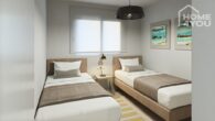 Moderne Neubau-Wohnung mit Pool, EG 98 qm, 2 SZ, 2 Bäder, Top-Lage der Cala Murada - Visualisierung Schlafzimmer 3