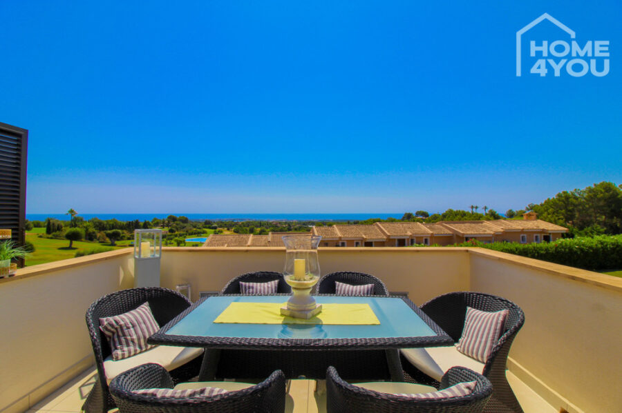 Exklusive Wohnlage direkt im Wohngebiet „Vall d’Or Golf“, 2 SZ, 3 Terrassen, Meerblick und Golfplatz, 07669 Felanitx (Spanien), Ferienhaus